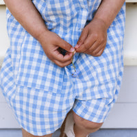 Betsy Playsuit - Bluebell Check