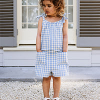 Betsy Playsuit - Bluebell Check