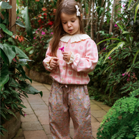 Penelope Cardigan - Pink Checkered Hearts