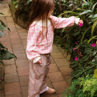 Penelope Cardigan - Pink Checkered Hearts