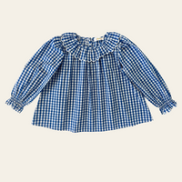 Marigold Blouse - Cornflower Gingham