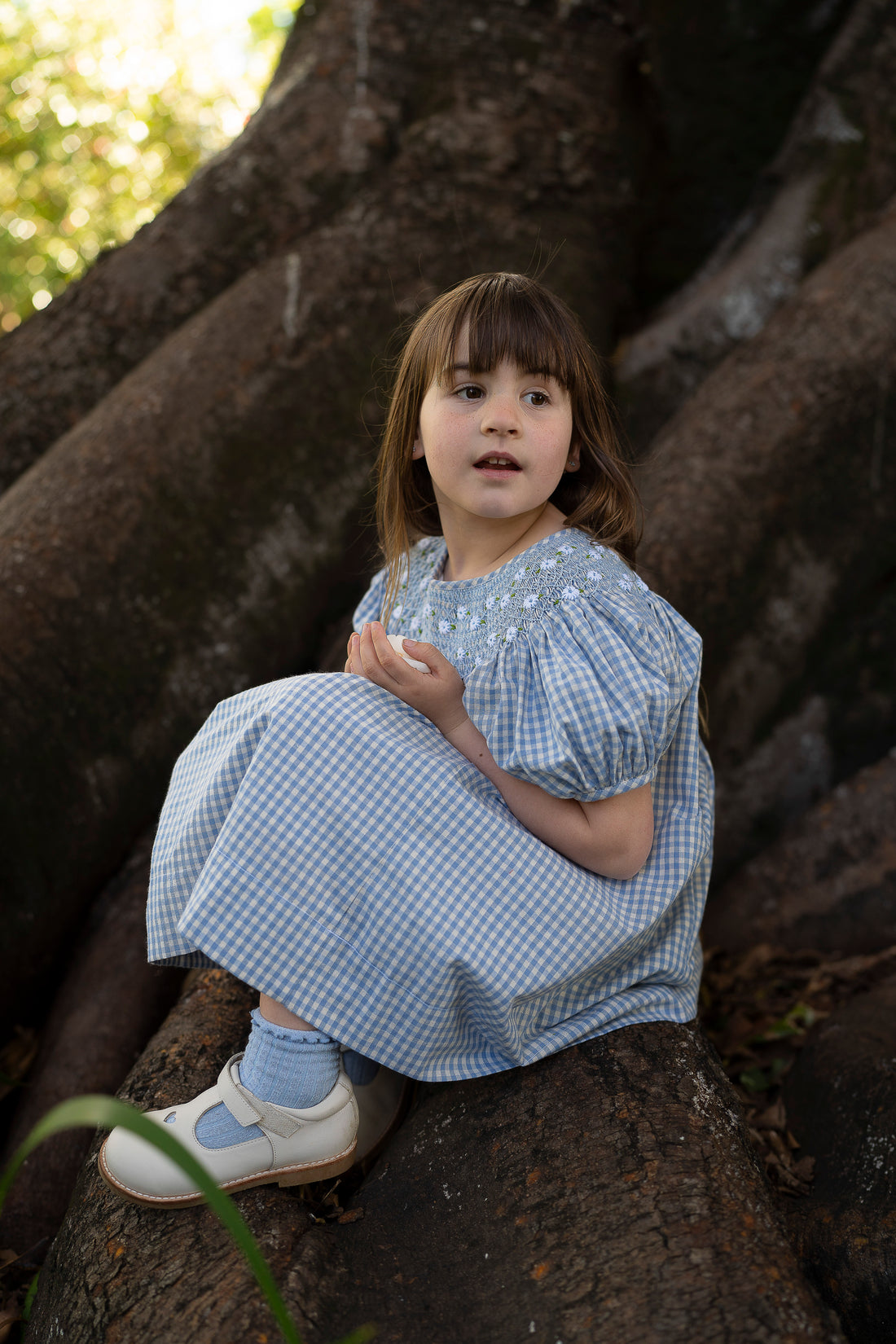 Celeste Dress - Baby Blue Gingham