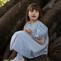 Celeste Dress - Baby Blue Gingham