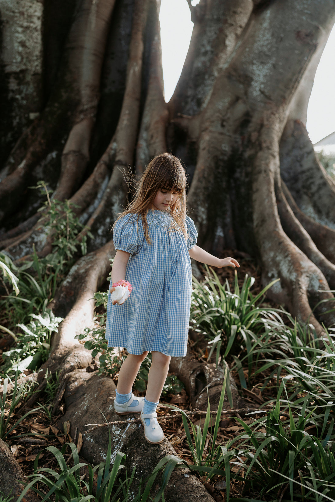 Celeste Dress - Baby Blue Gingham