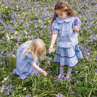 Juniper Blouse - Periwinkle Dot