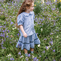 Emily Skirt - Periwinkle Dot