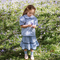 Juniper Blouse - Periwinkle Dot