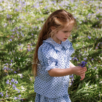 Juniper Blouse - Periwinkle Dot