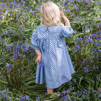 Birdie Dress - Periwinkle Dot