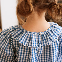 Marigold Blouse - Cornflower Gingham