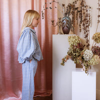 Thea Blouse - Bluebell Check