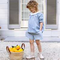 Pippa Blouse - Bluebell Linen