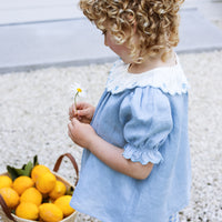 Pippa Blouse - Bluebell Linen