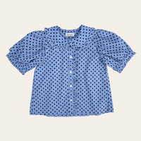 Juniper Blouse - Periwinkle Dot