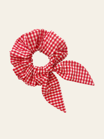 Bow Scrunchie - Cherry Gingham