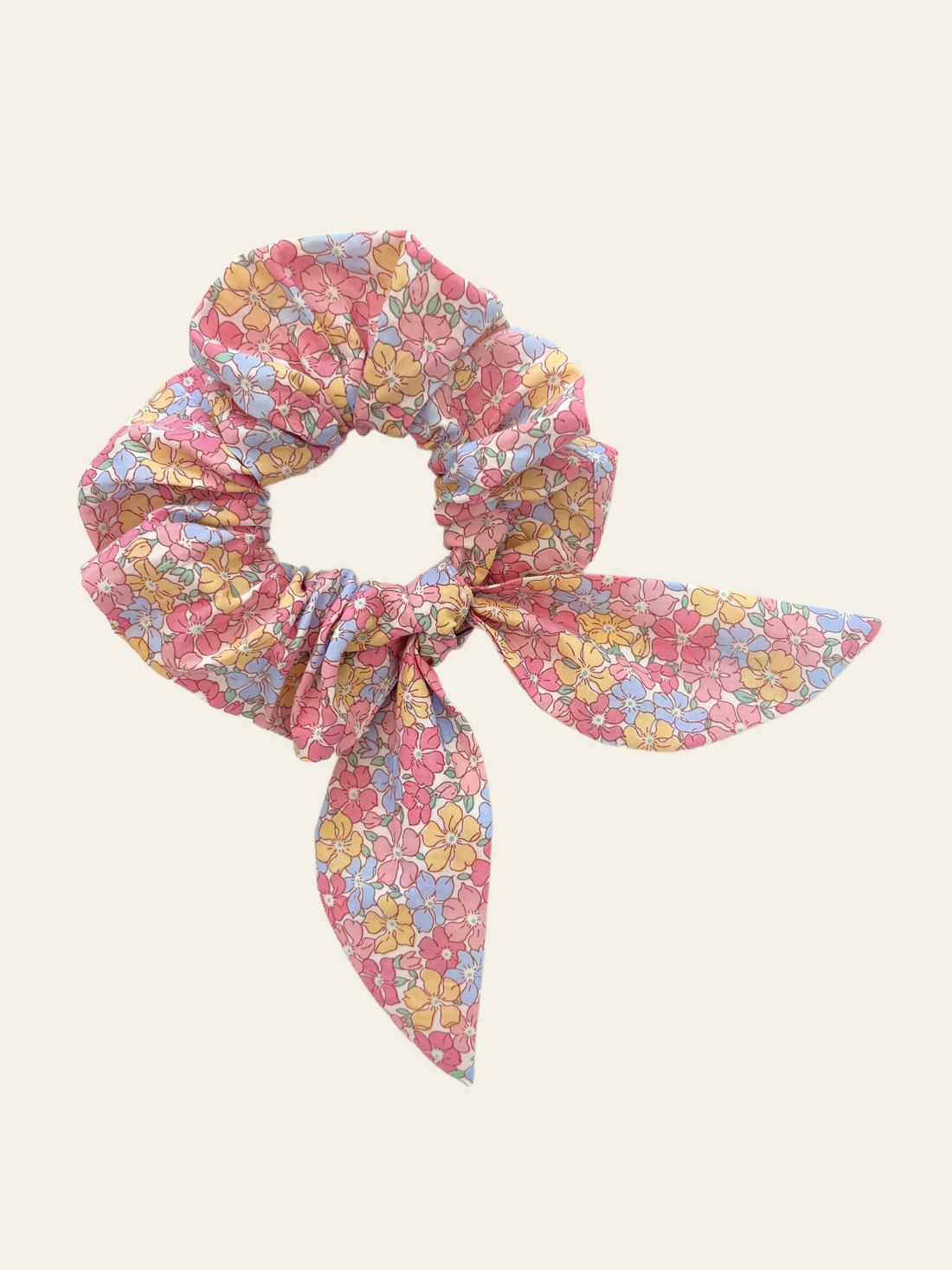 Bow Scrunchie in Liberty Sadie Rose