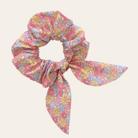 Bow Scrunchie in Liberty Sadie Rose