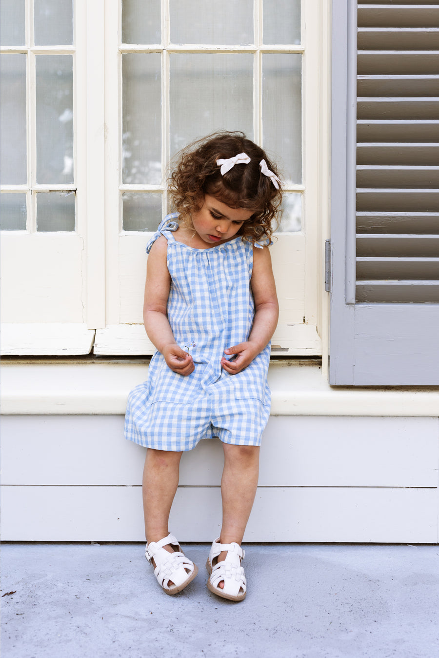 Betsy Playsuit - Bluebell Check