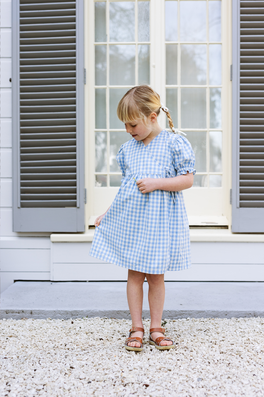 Matilde Dress - Bluebell Check