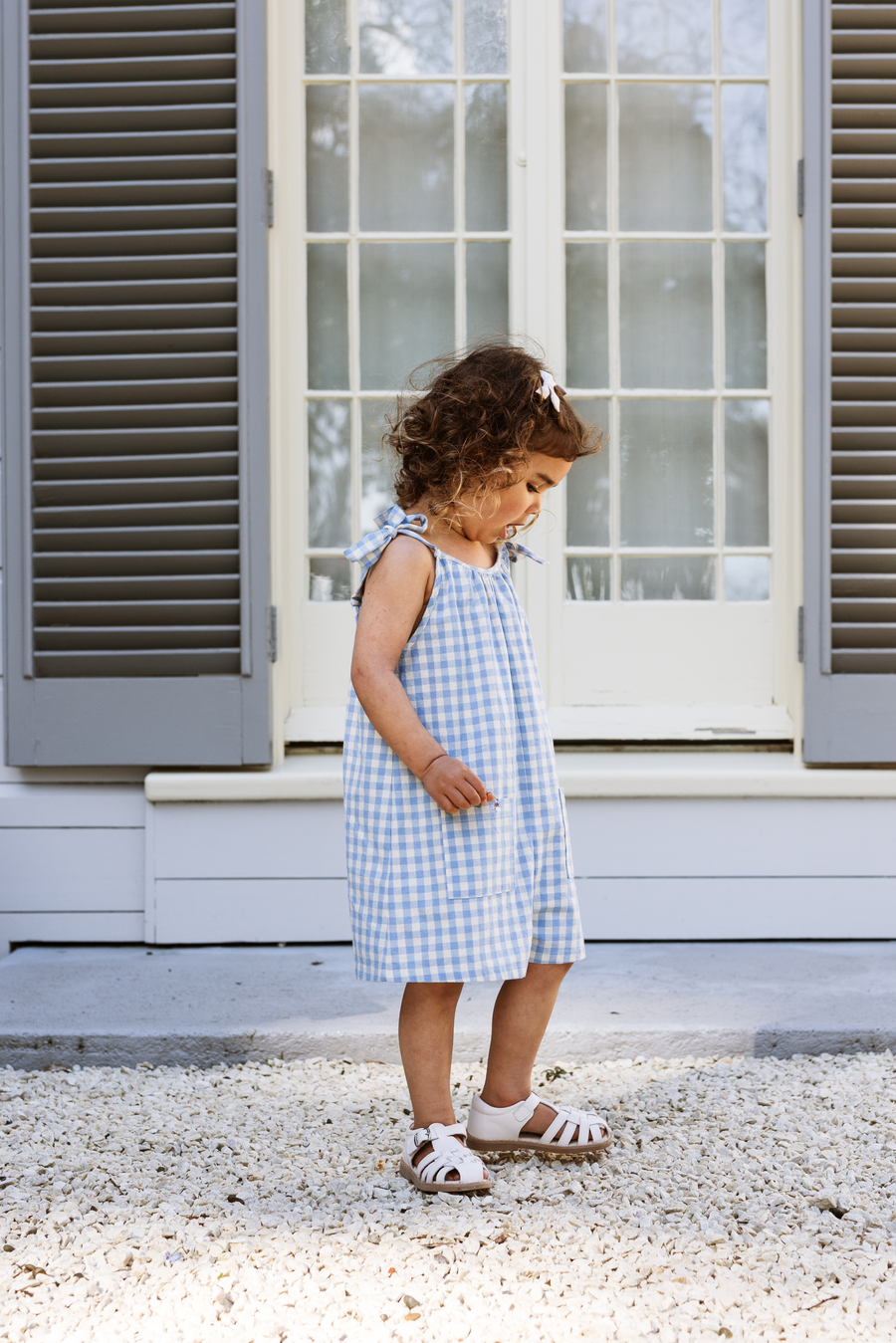 Betsy Playsuit - Bluebell Check