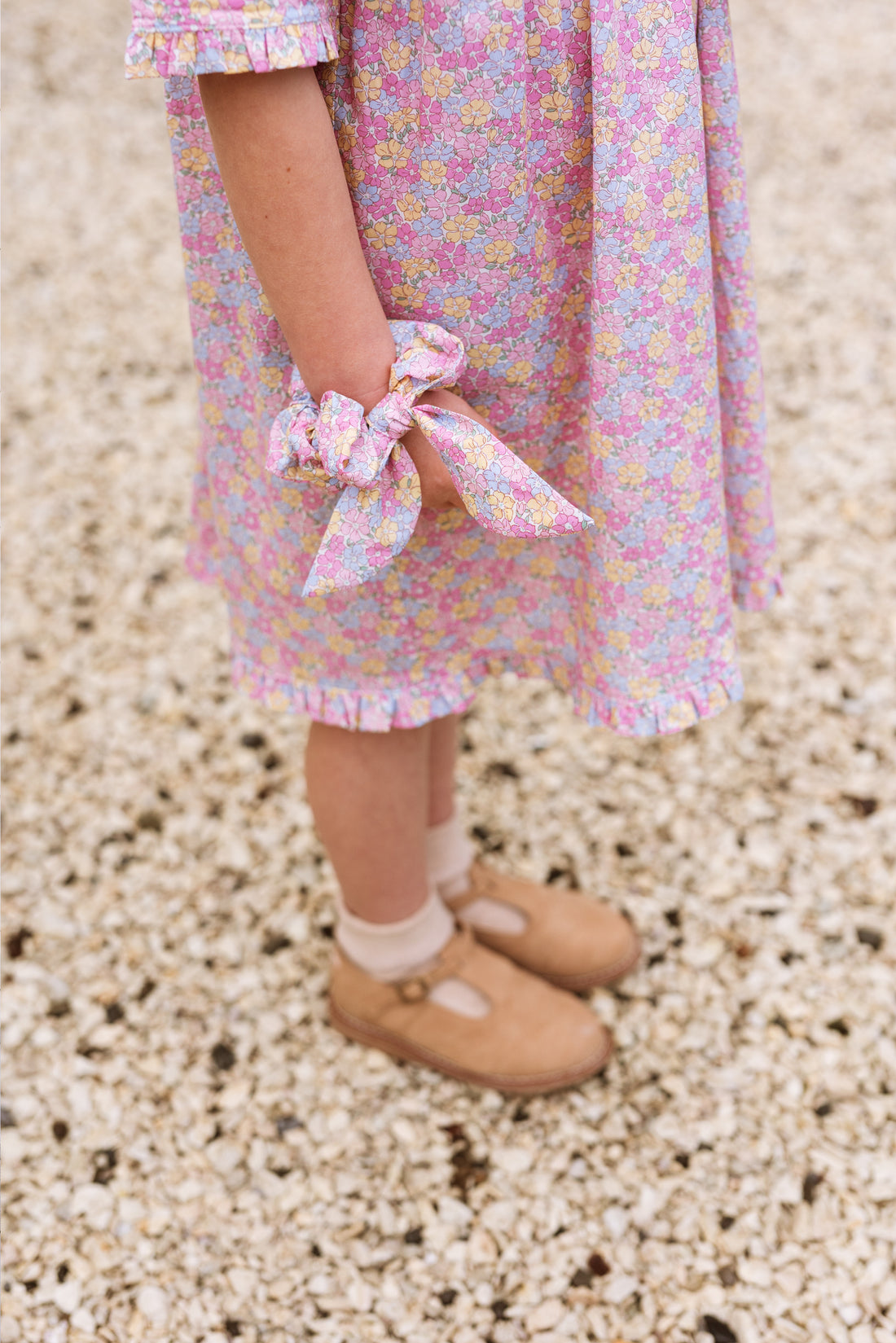 Bow Scrunchie in Liberty Sadie Rose