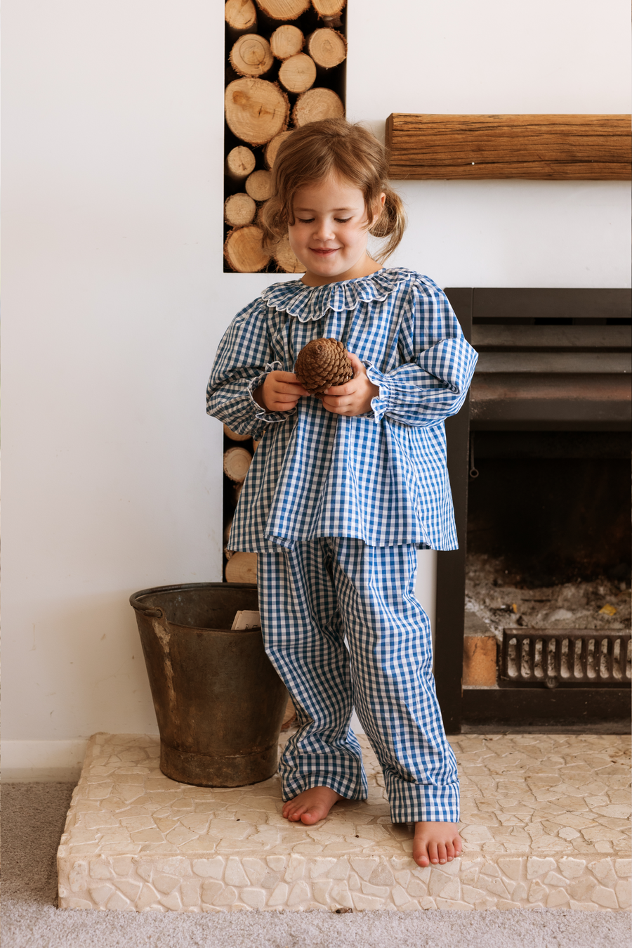 Harriet Trouser - Cornflower Gingham