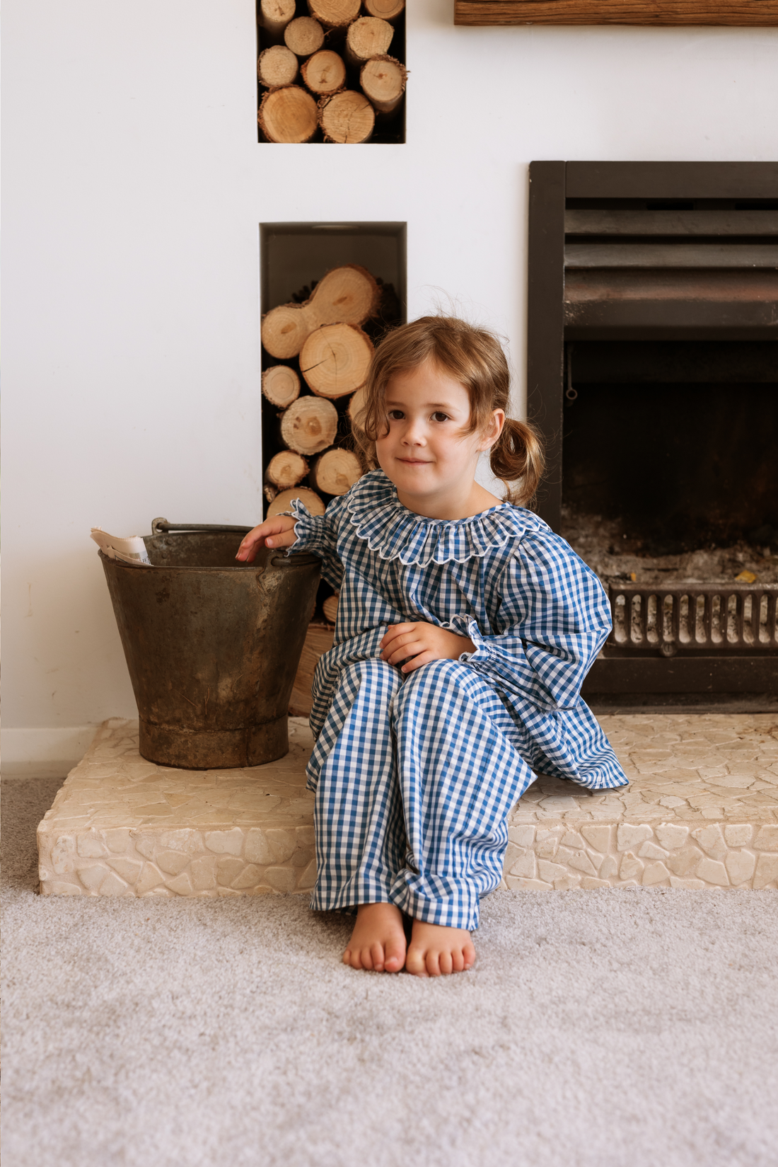 Harriet Trouser - Cornflower Gingham