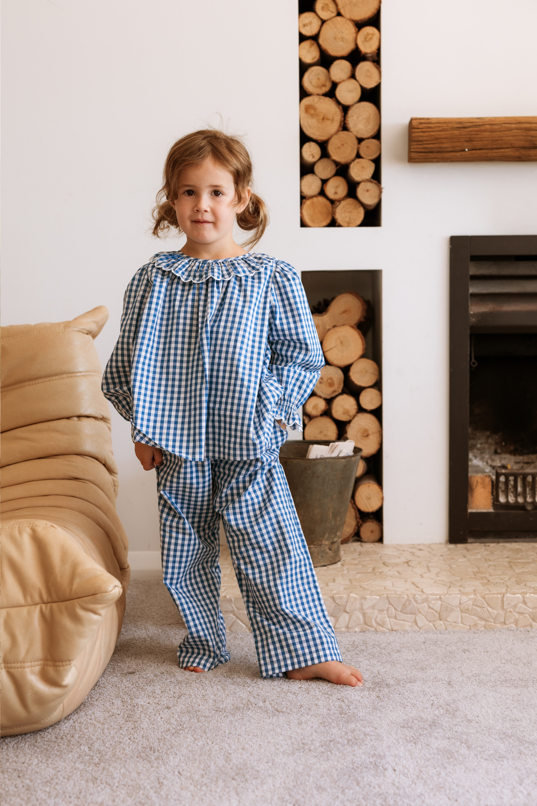 Harriet Trouser - Cornflower Gingham