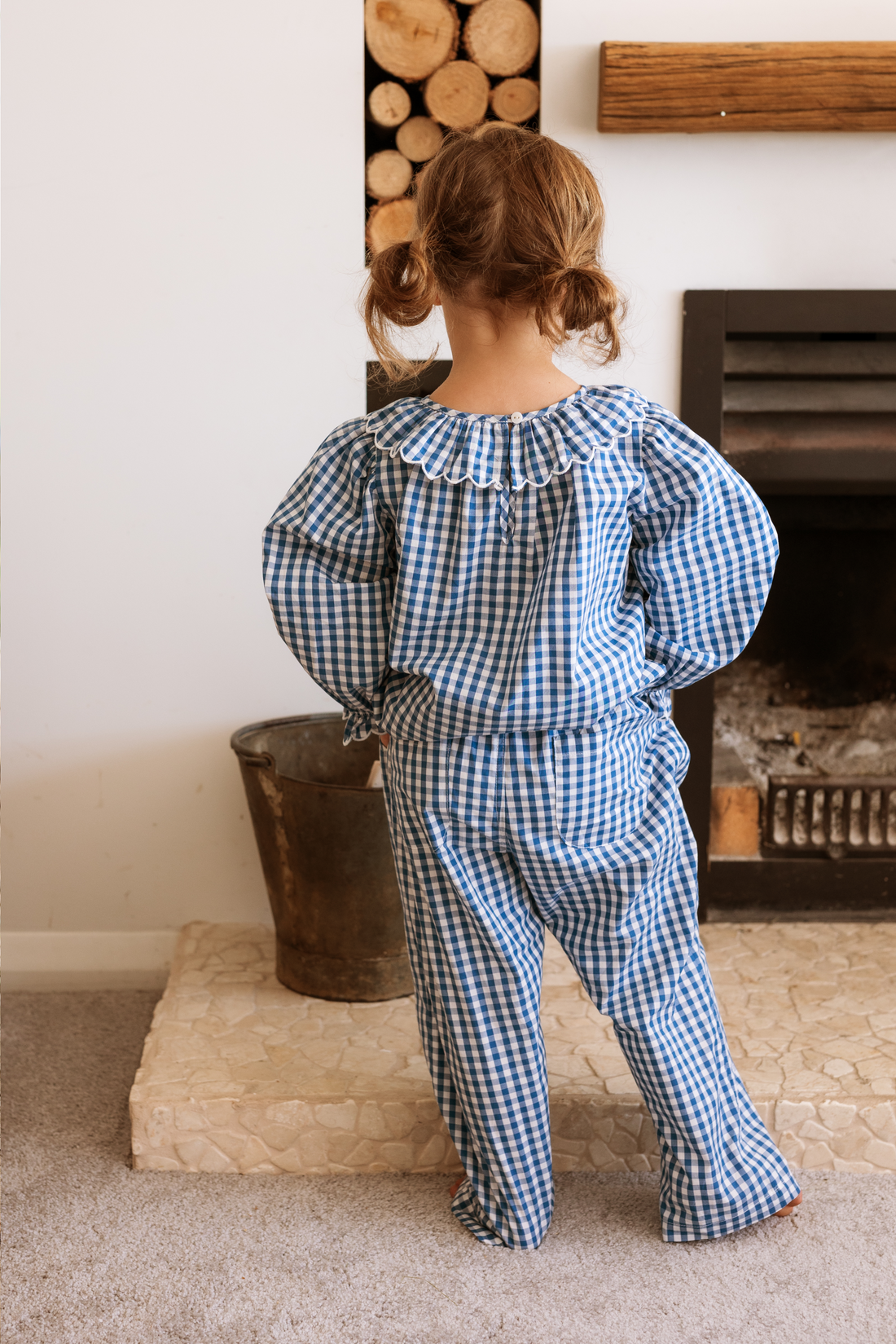 Marigold Blouse - Cornflower Gingham