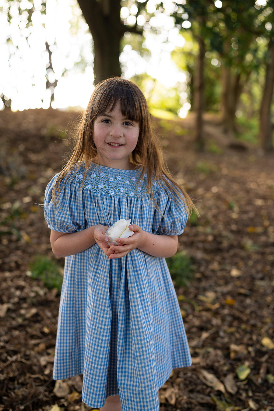 Celeste Dress - Baby Blue Gingham