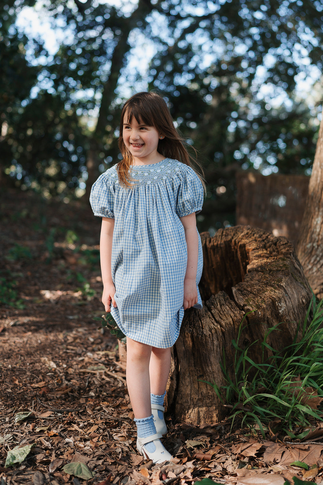Celeste Dress - Baby Blue Gingham