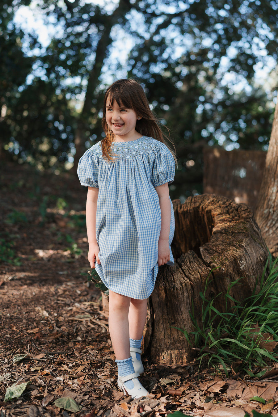Celeste Dress - Baby Blue Gingham