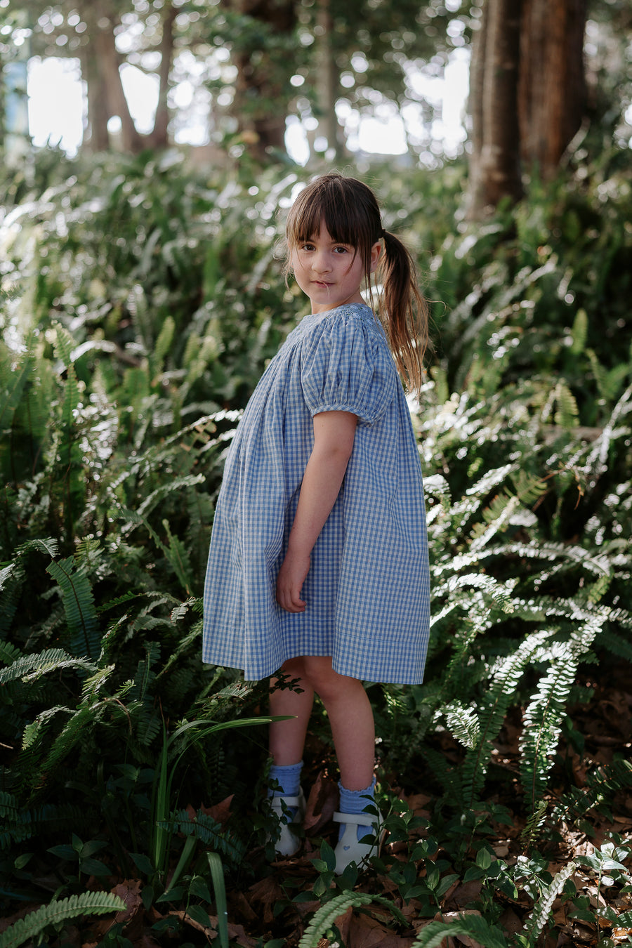 Celeste Dress - Baby Blue Gingham