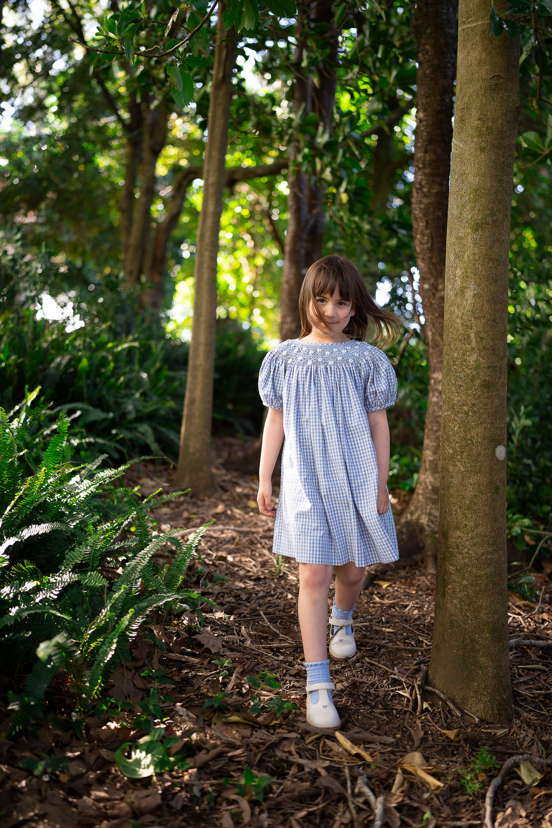 Celeste Dress - Baby Blue Gingham