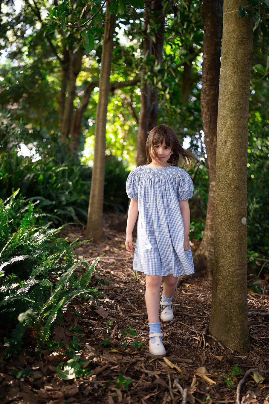 Celeste Dress - Baby Blue Gingham