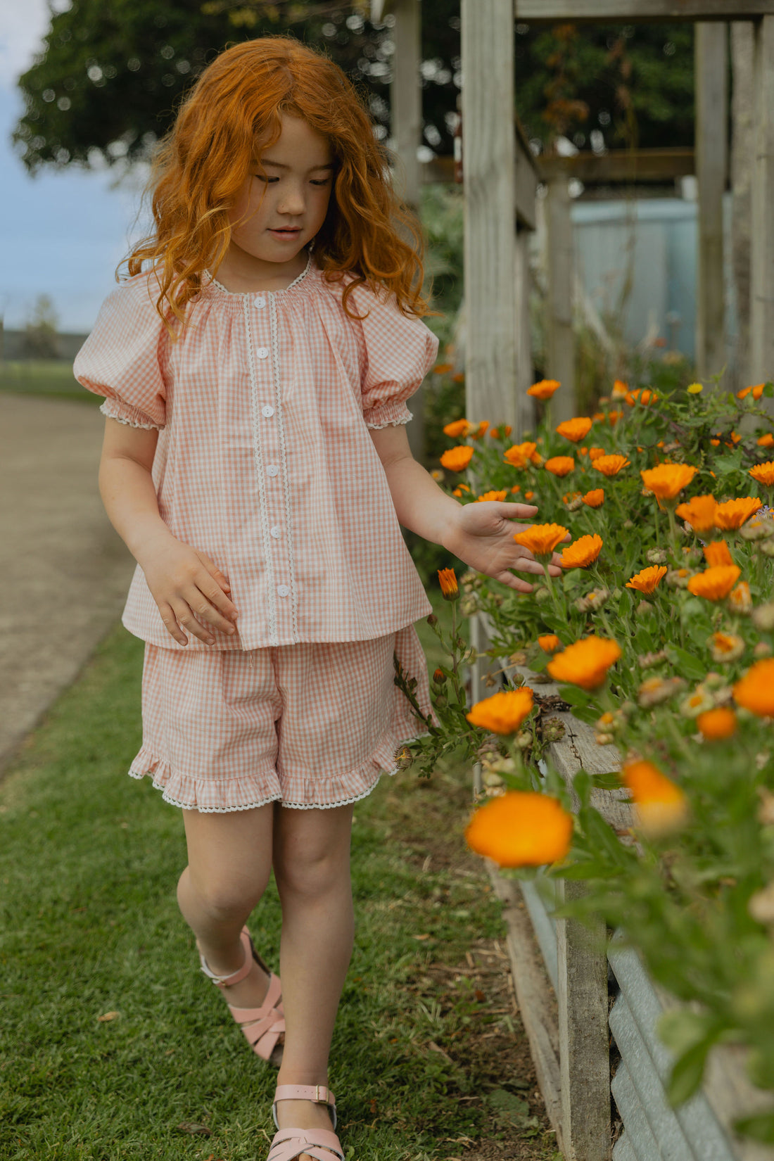 Delphi Blouse in Sweet Pea Gingham