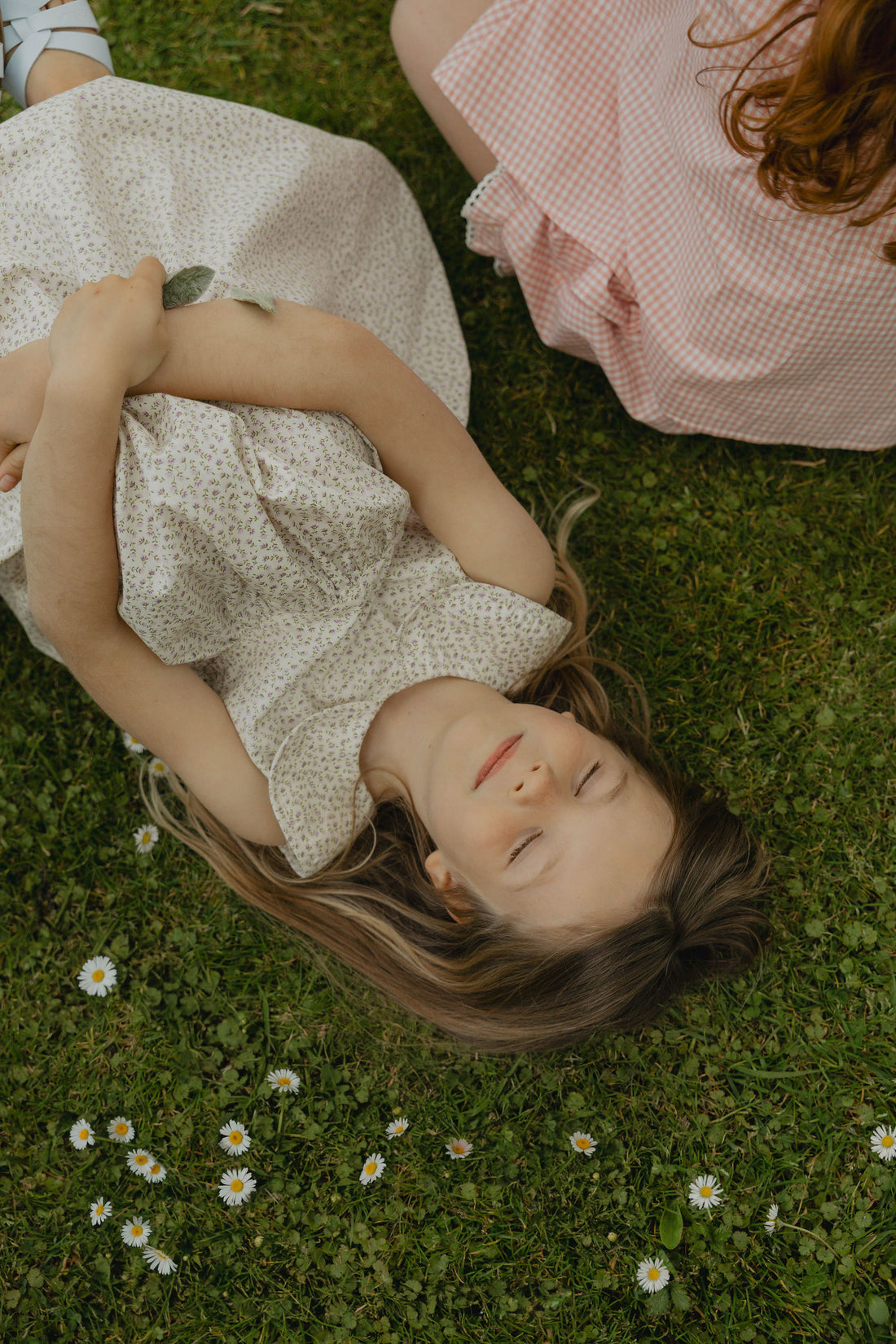 Elma Colette Dress in Haru Blossom Iris, featuring delicate purple florals on Japanese-milled cotton, a Peter Pan collar, back ties and a gathered skirt.
