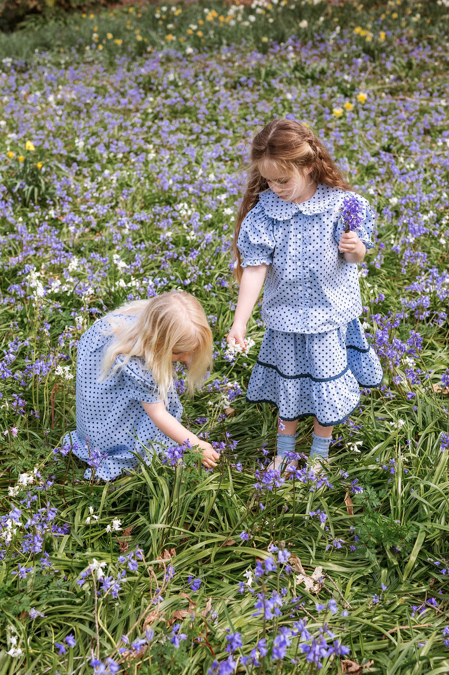 Juniper Blouse - Periwinkle Dot