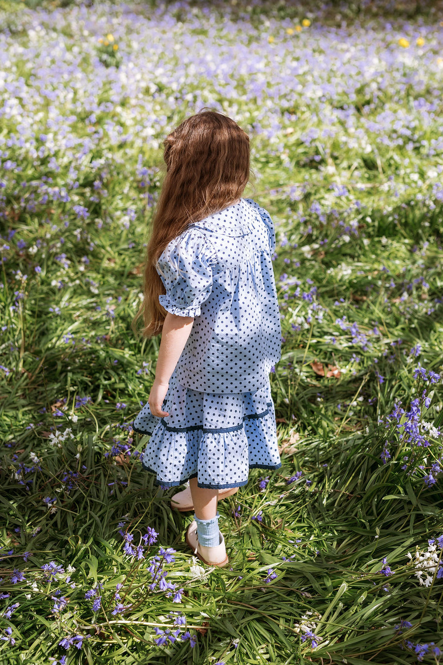 Juniper Blouse - Periwinkle Dot