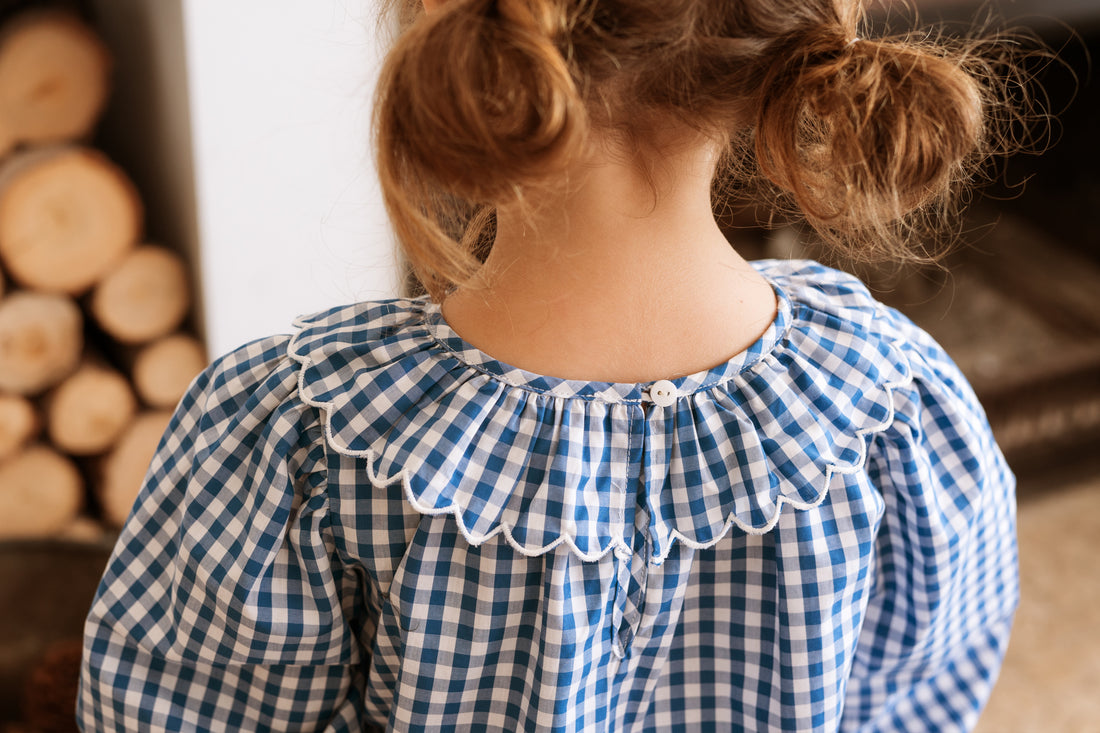 Marigold Blouse - Cornflower Gingham