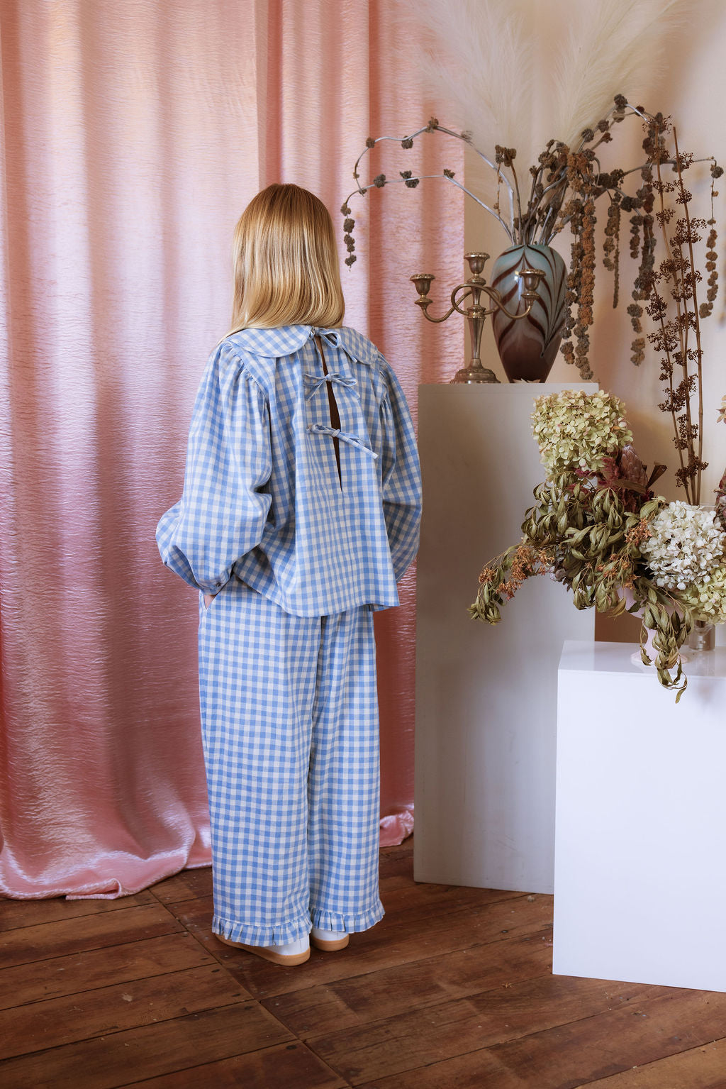 Thea Blouse - Bluebell Check