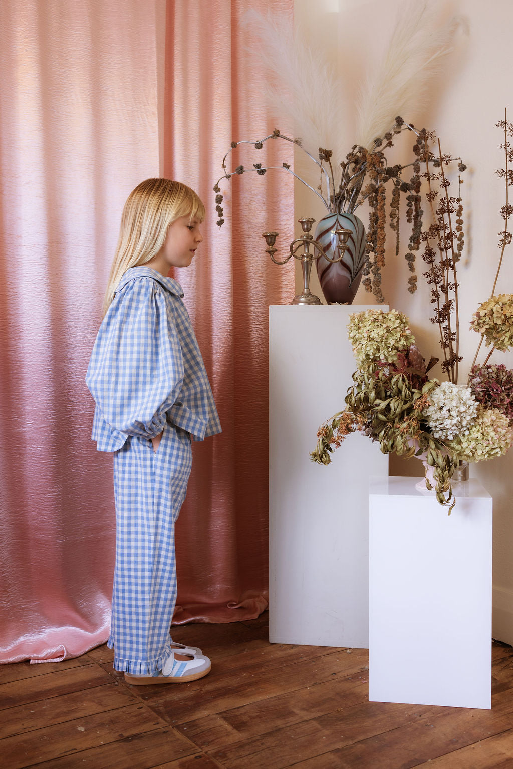 Thea Blouse - Bluebell Check