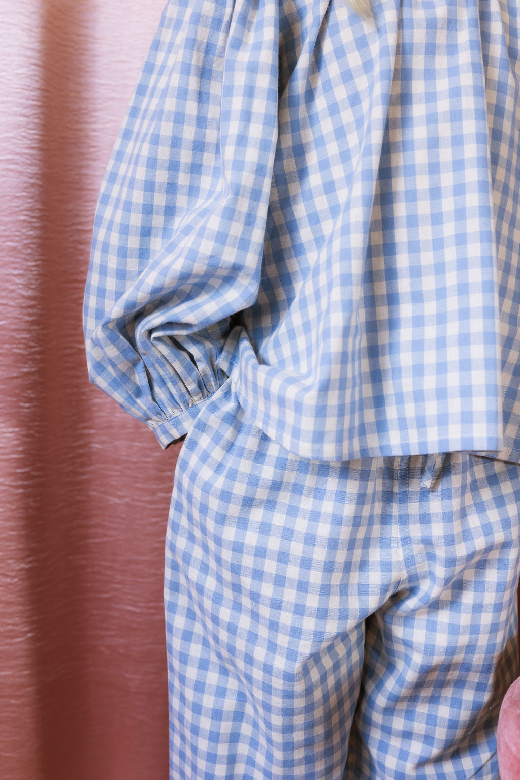 Thea Blouse - Bluebell Check