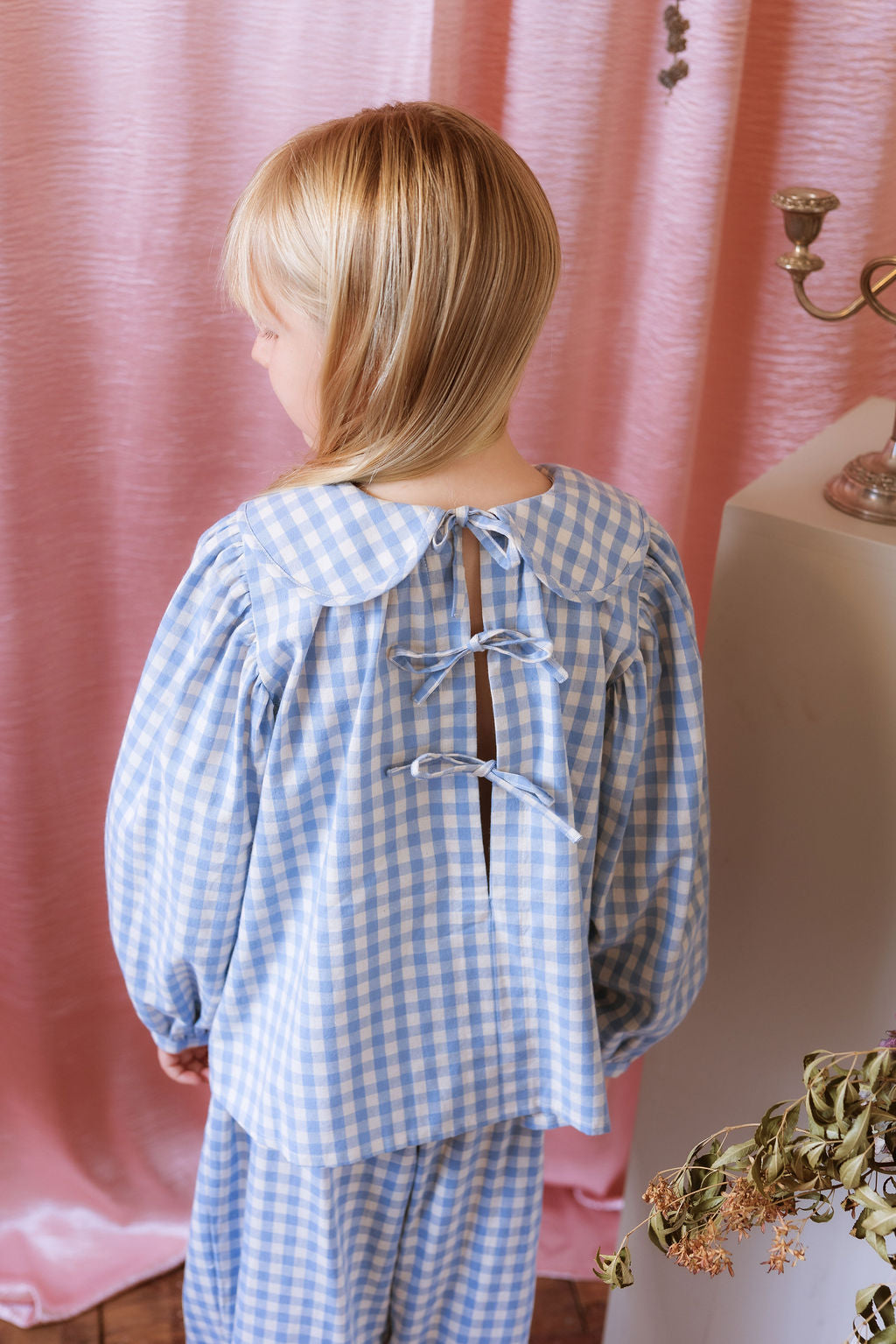 Thea Blouse - Bluebell Check