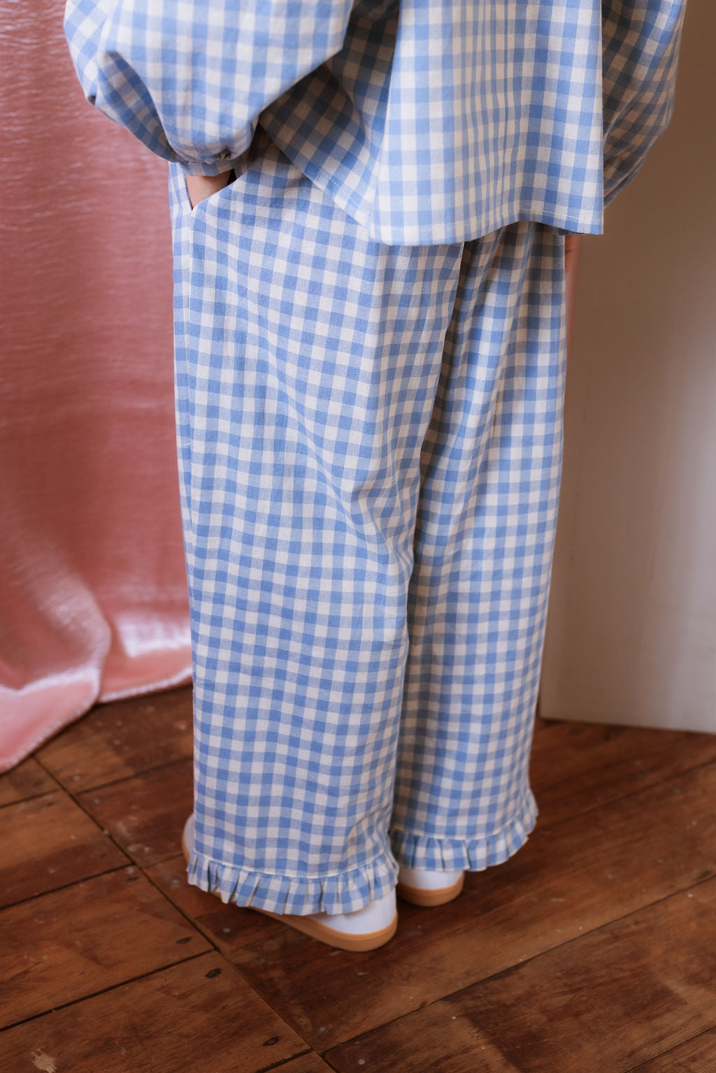 Tillie Pants - Bluebell Check
