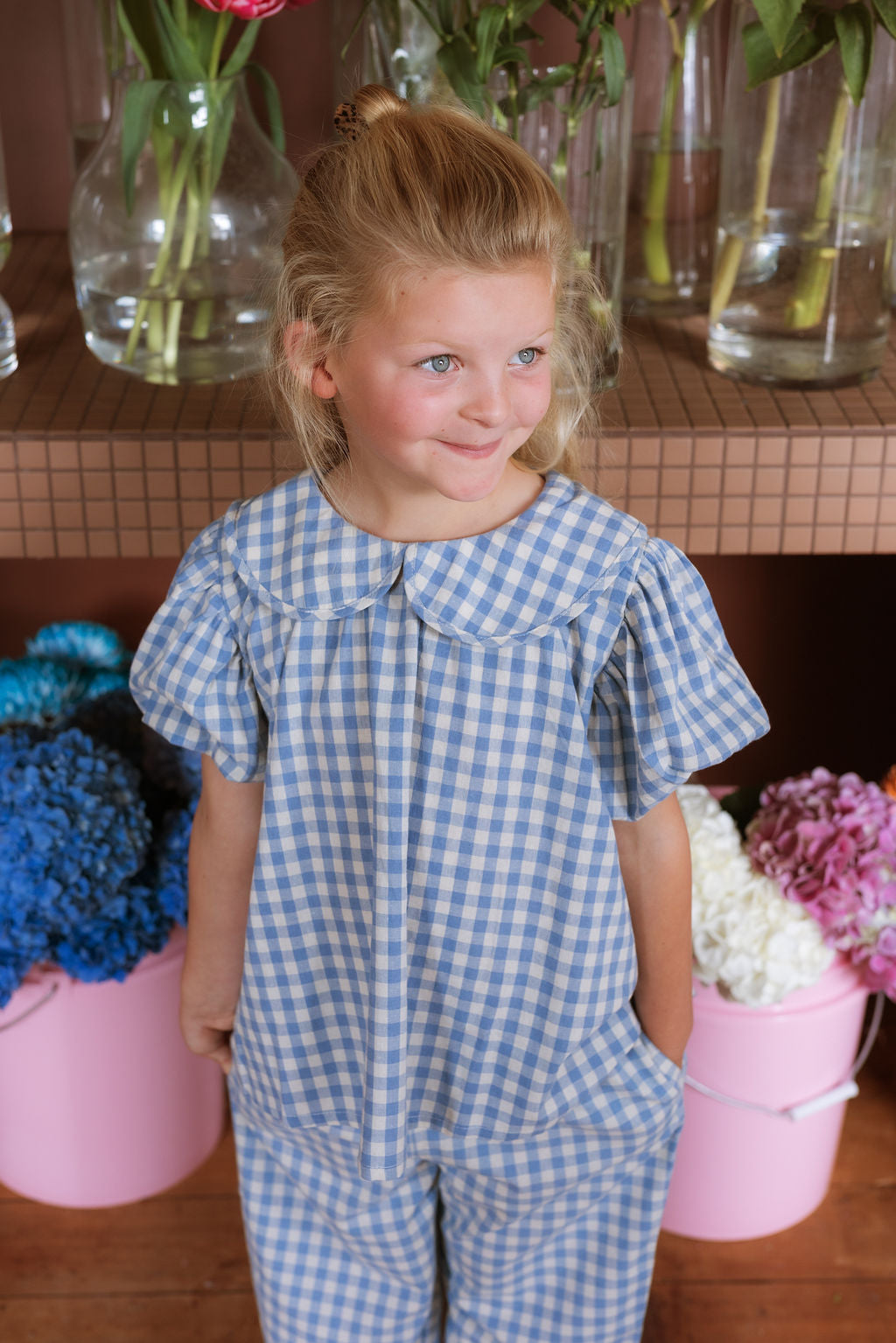 Rudy Blouse - Bluebell Check