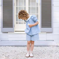 Lola Shorts - Bluebell Check