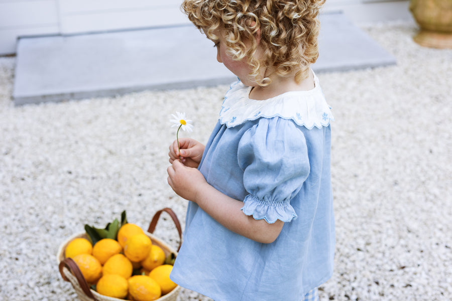 Pippa Blouse - Bluebell Linen