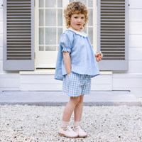 Pippa Blouse - Bluebell Linen