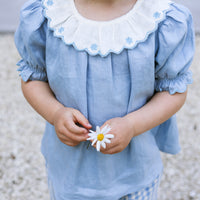 Pippa Blouse - Bluebell Linen